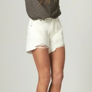 NWT Lucky Brand 90s Midi distressed high waist Shorts